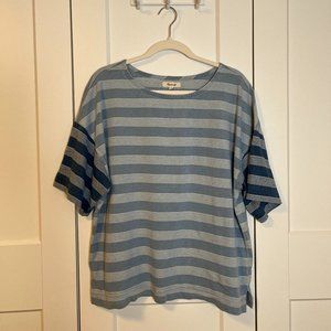Madewell Cotton Striped Oversized Boxy Tee